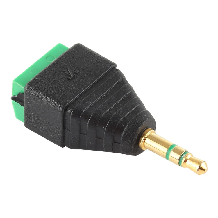 3.5mm Male Plug 3 Pole 3 Pin Terminal Block Stereo Audio Connector