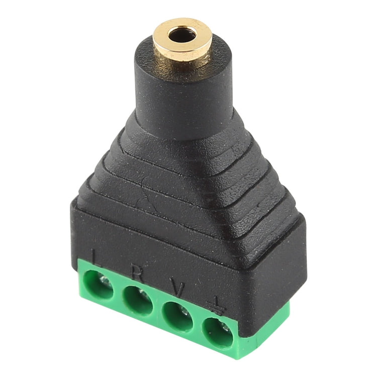 2.5mm Female Plug 4 Pin Terminal Block Stereo Audio Connector