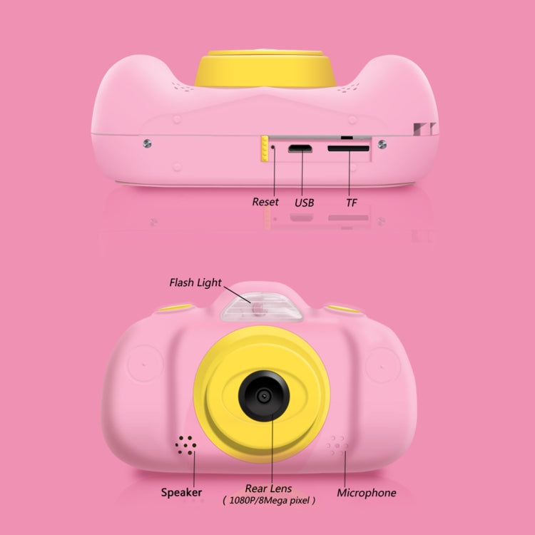P8 2.4 inch Eight-megapixel Dual-lens Children Camera, Support for 32GB TF Card