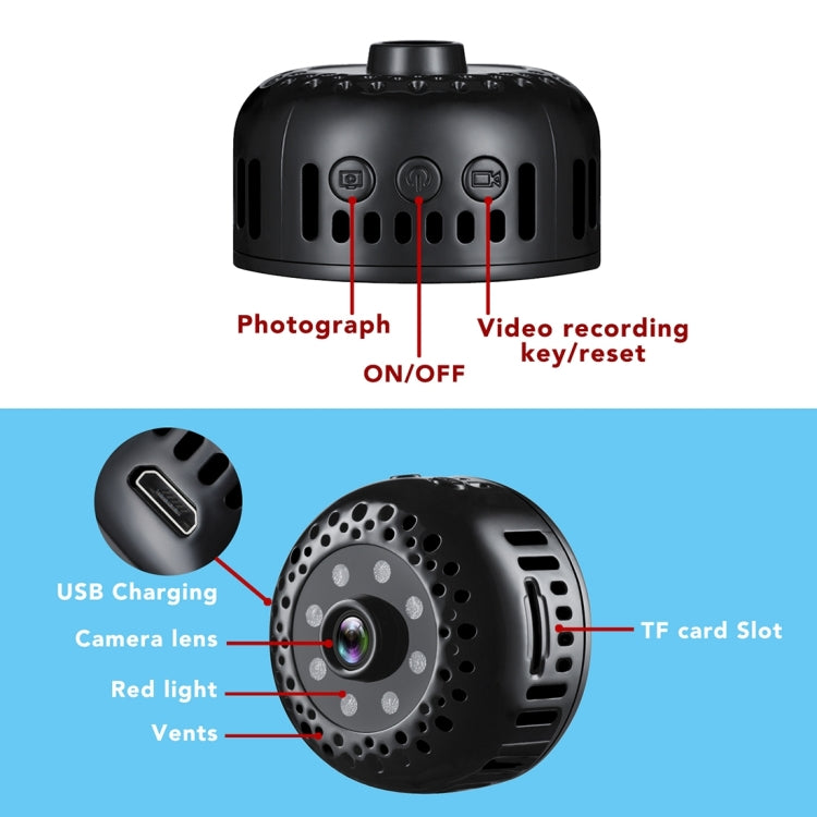 L22 Full HD 1080P WiFi Mini DV Recorder Camera, Support Monitor Detection & Night Vision & TF Card