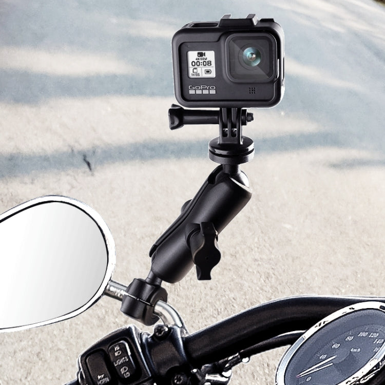 M10 9cm Connecting Rod Fixed Motorcycle Mount Holder with Tripod Adapter & Screw for GoPro Hero11 Black / HERO10 Black /9 Black /8 Black /7 /6 /5 /5 Session /4 Session /4 /3+ /3 /2 /1, DJI Osmo Action and Other Action Cameras(Black)