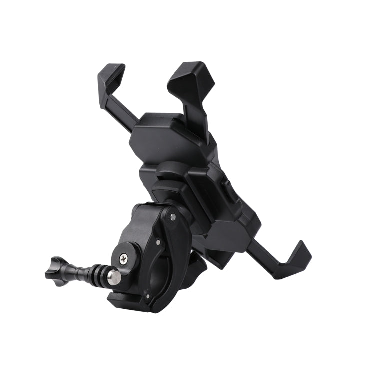 Handlebar Seatpost Pole Mount Bicycle GPS Navigation Handbar Bracket Phone Clamp for GoPro, Suitable for 4.0-6.5 inch Mobile Phones(Black)