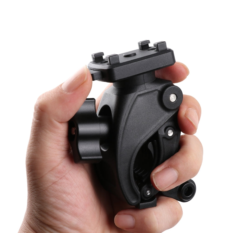 Handlebar Seatpost Pole Mount Bicycle GPS Navigation Handbar Bracket Phone Clamp for GoPro, Suitable for 4.0-6.5 inch Mobile Phones(Black)