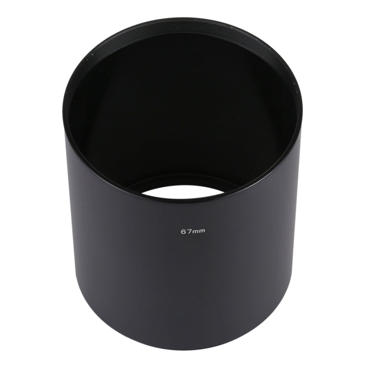 67mm Thread Type Straight Tube Full Metal Lens Hood Shade for Medium Telephoto Lens