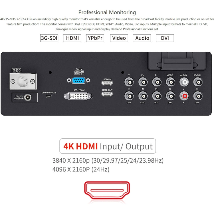 SEETEC 4K215-9HSD-CO 1920x1080 21.5 inch SDI / HDMI Full HD Director Box Camera Field Monitor