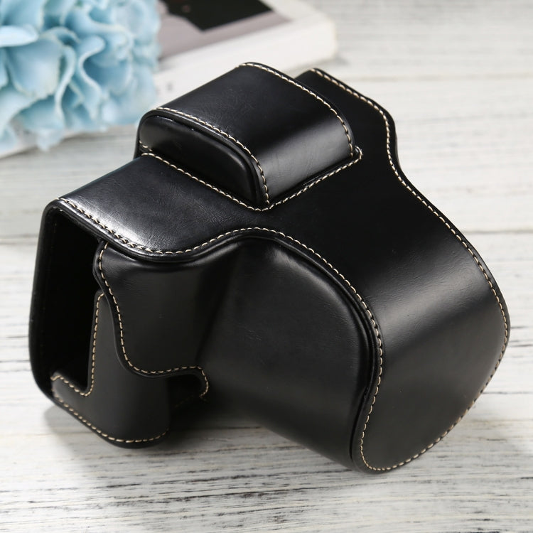 PU Leather Camera Full Body Case Bag with Strap for FUJIFILM X-T200 (15-45mm Lens)