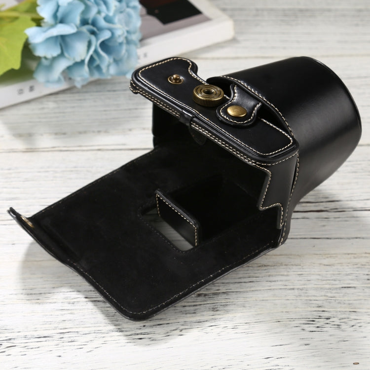 PU Leather Camera Full Body Case Bag with Strap for FUJIFILM X-T200 (15-45mm Lens)