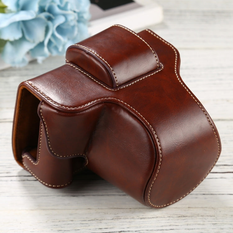PU Leather Camera Full Body Case Bag with Strap for FUJIFILM X-T200 (15-45mm Lens)