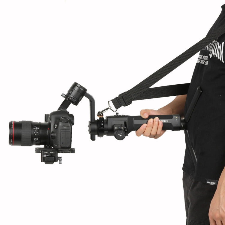 Nylon Braided Lanyard Neck Strap with Aluminum Alloy Extension Ring Clamp Mount Adapter for DJI Ronin S Gimbal