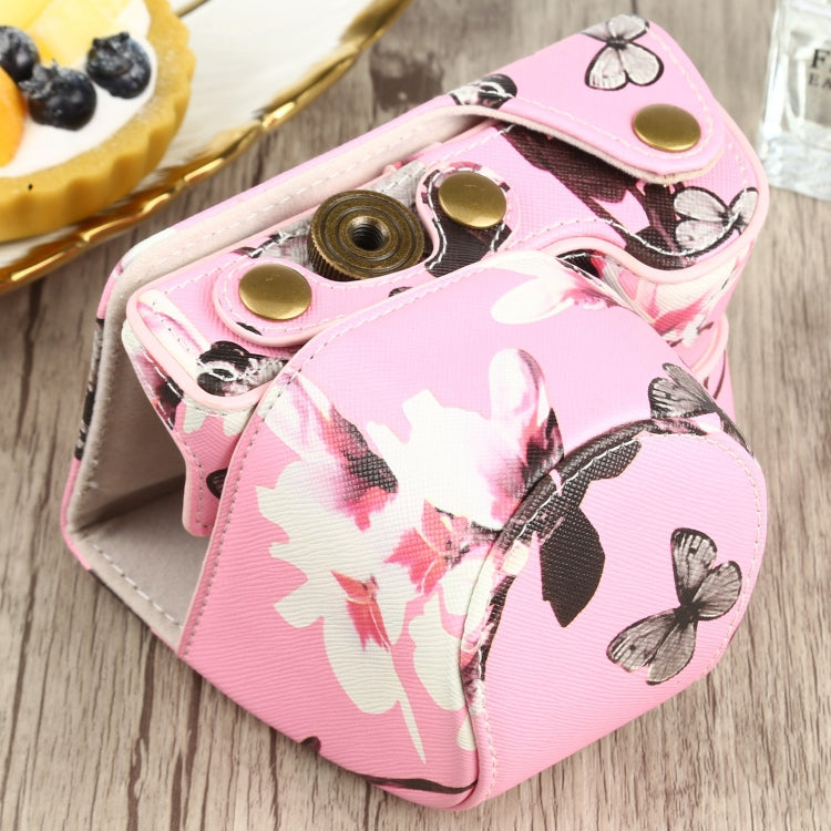 Flower Pattern PU Leather Camera Case for Sony A6000 / A6300 / A6400 / Nex 6