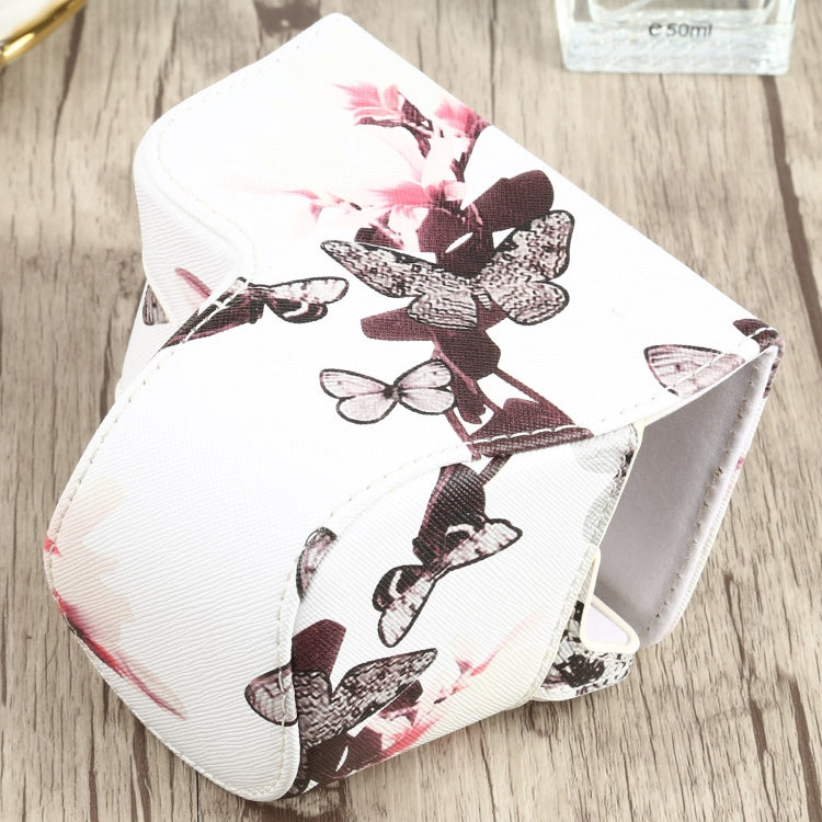 Flower Pattern PU Leather Camera Case for Sony A6000 / A6300 / A6400 / Nex 6