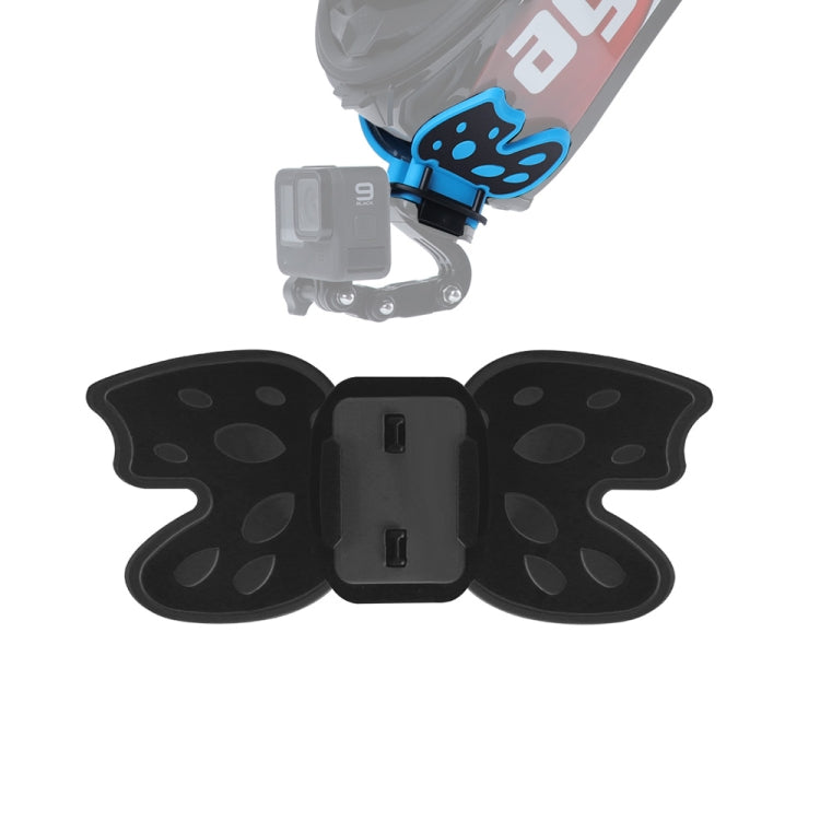 Butterfly Helmet Mount Adapter for GoPro Hero11 Black / HERO10 Black /9 Black /8 Black /7 /6 /5 /5 Session /4 Session /4 /3+ /3 /2 /1, DJI Osmo Action and Other Action Cameras