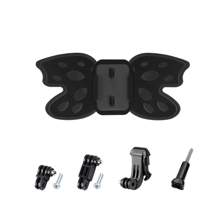 Butterfly Helmet Mount Adapter with 3-Way Pivot Arm & J-Hook Buckle & Long Screw for GoPro Hero11 Black / HERO10 Black /9 Black /8 Black /7 /6 /5 /5 Session /4 Session /4 /3+ /3 /2 /1, DJI Osmo Action and Other Action Cameras