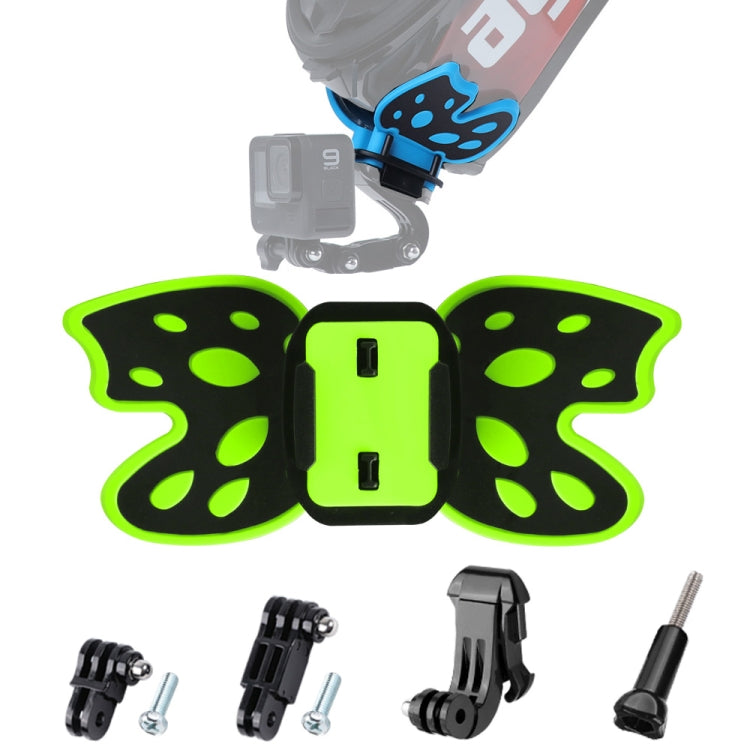 Butterfly Helmet Mount Adapter with 3-Way Pivot Arm & J-Hook Buckle & Long Screw for GoPro Hero11 Black / HERO10 Black /9 Black /8 Black /7 /6 /5 /5 Session /4 Session /4 /3+ /3 /2 /1, DJI Osmo Action and Other Action Cameras