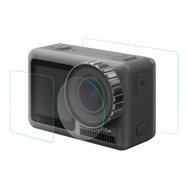 Lens + Front and Back LCD Display Tempered Glass Film for DJI Osmo Action