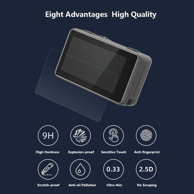 Lens + Front and Back LCD Display Tempered Glass Film for DJI Osmo Action