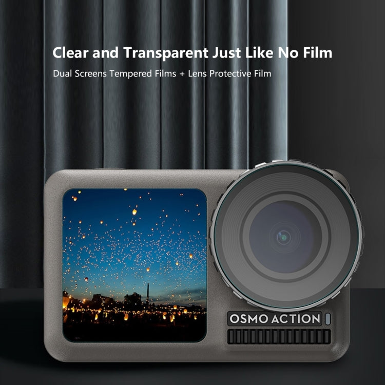 Lens + Front and Back LCD Display Tempered Glass Film for DJI Osmo Action