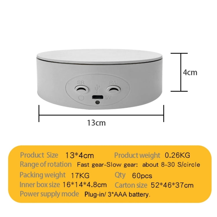 13cm Xiaoai Electric Rotating Turntable Display Stand Video Shooting Props Turntable