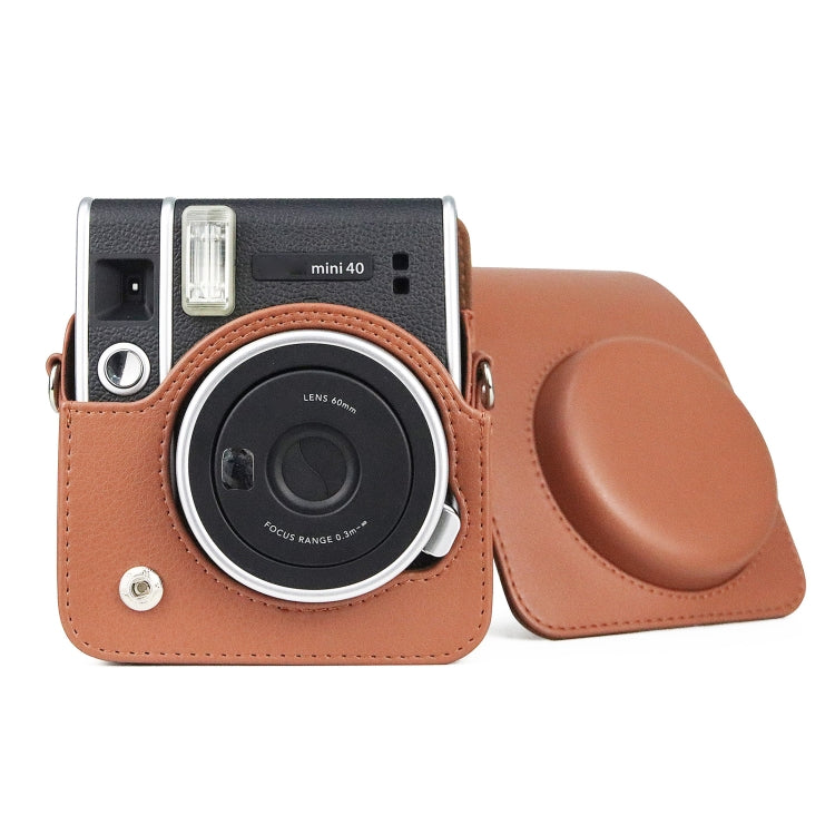 Full Body Camera Retro PU Leather Case Bag with Strap for FUJIFILM instax mini 40