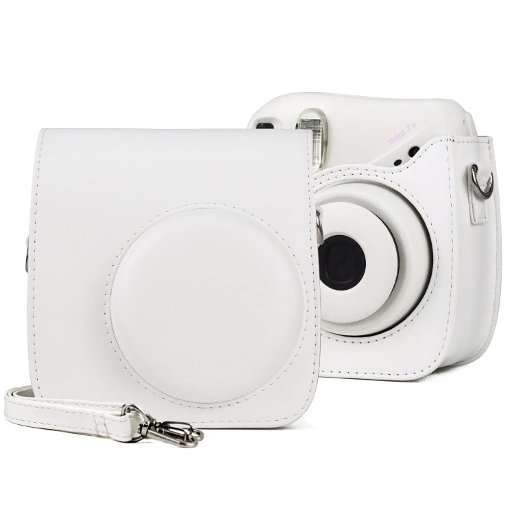 Retro Full Body PU Leather Case Camera  Bag with Strap for FUJIFILM instax mini 7+