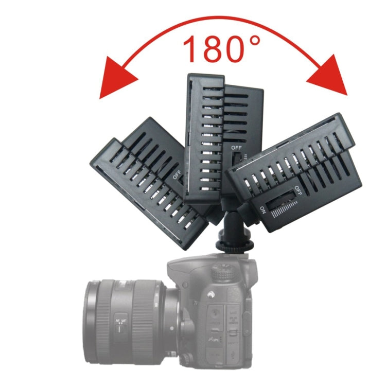 HD-126 White Light LED Video Light on-Camera Photography Lighting Fill Light for Canon, Nikon, DSLR Camera with 3 Filter Plates