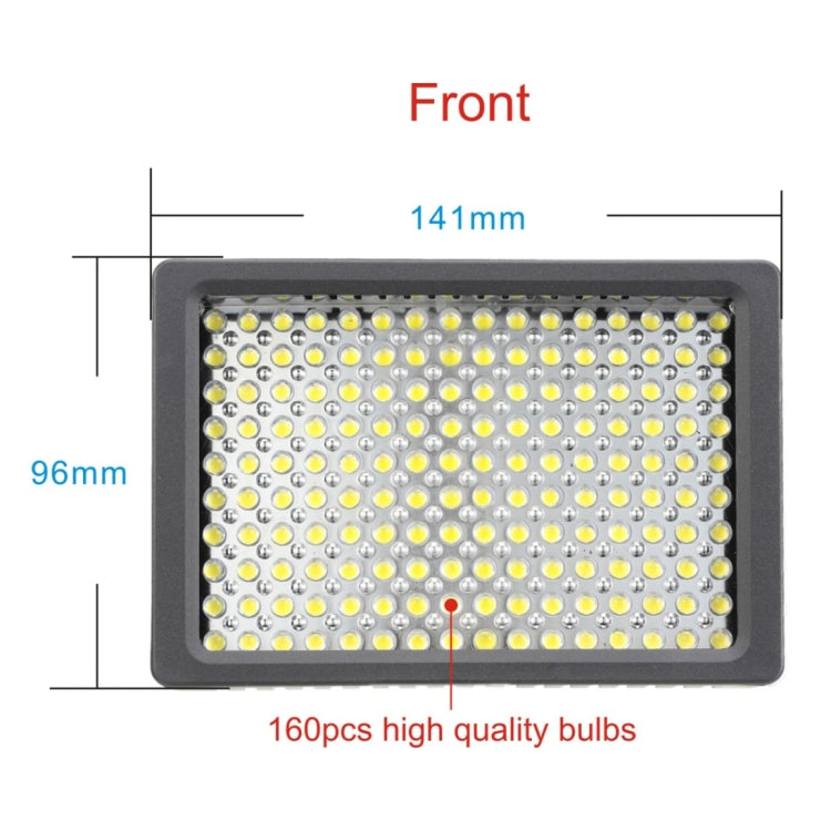 HD-126 White Light LED Video Light on-Camera Photography Lighting Fill Light for Canon, Nikon, DSLR Camera with 3 Filter Plates