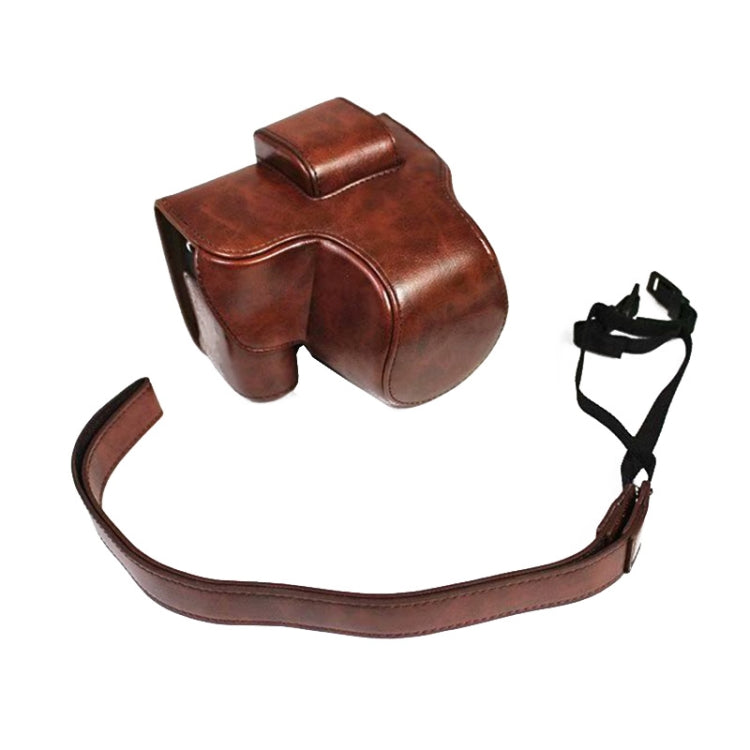 PU Leather Camera Full Body Case Bag with Strap for FUJIFILM X-S10 (15-55mm Lens)
