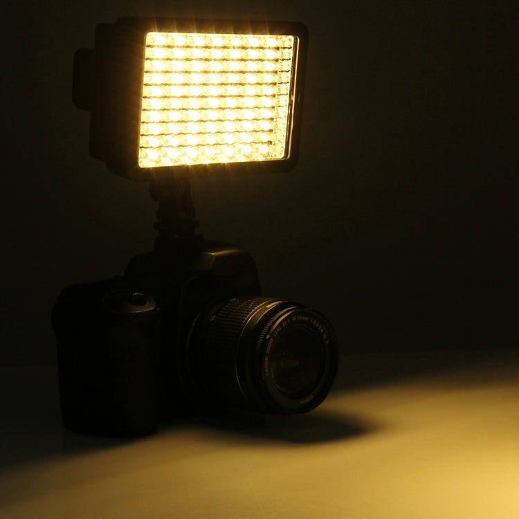 LED-5023 160 LED Dimmable Video Light on-Camera Photography Lighting Fill Light for Canon, Nikon, DSLR Camera with 2 Filter Plates