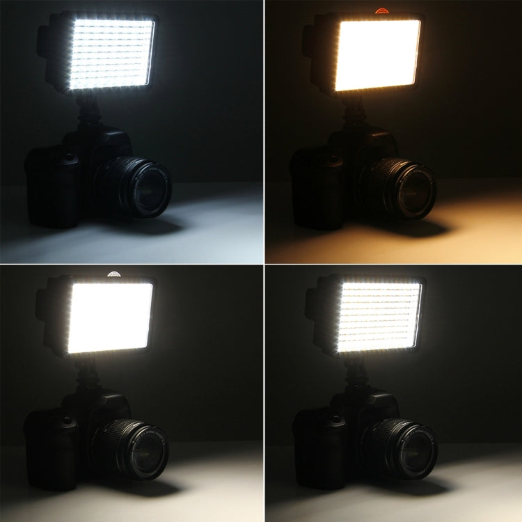 LED-5023 160 LED Dimmable Video Light on-Camera Photography Lighting Fill Light for Canon, Nikon, DSLR Camera with 2 Filter Plates