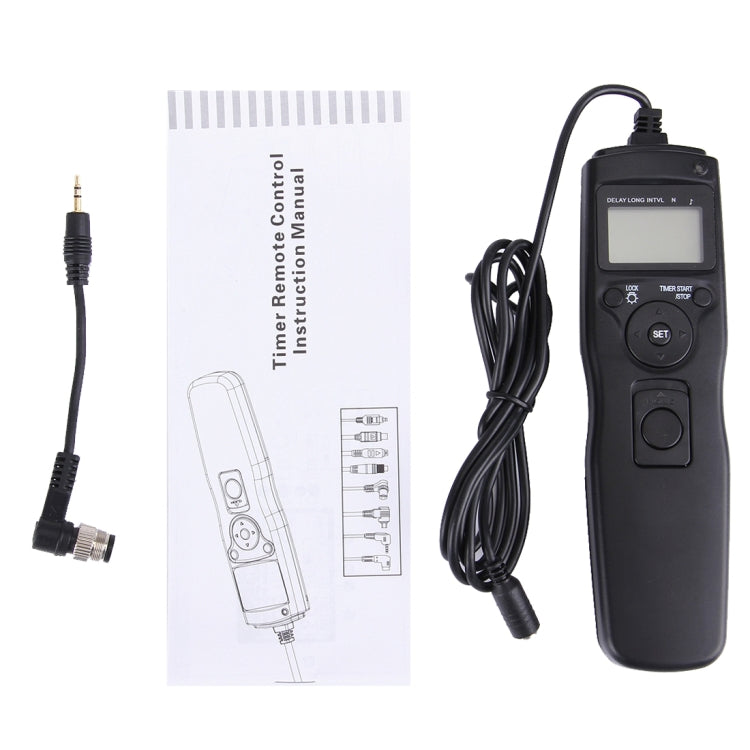RST-7004 LCD Screen Time Lapse Intervalometer Shutter Release Digital Timer Remote Controller with N8 Cable for NIKON D3X/D3/D700/D300/D2X/D2H/D200/D1H/D1X/D800 Camera(Black)