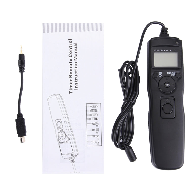 RST-7006 LCD Screen Time Lapse Intervalometer Shutter Release Digital Timer Remote Controller with N10 Cable for NIKON D90/D5000/D7000/D3100 Camera(Black)