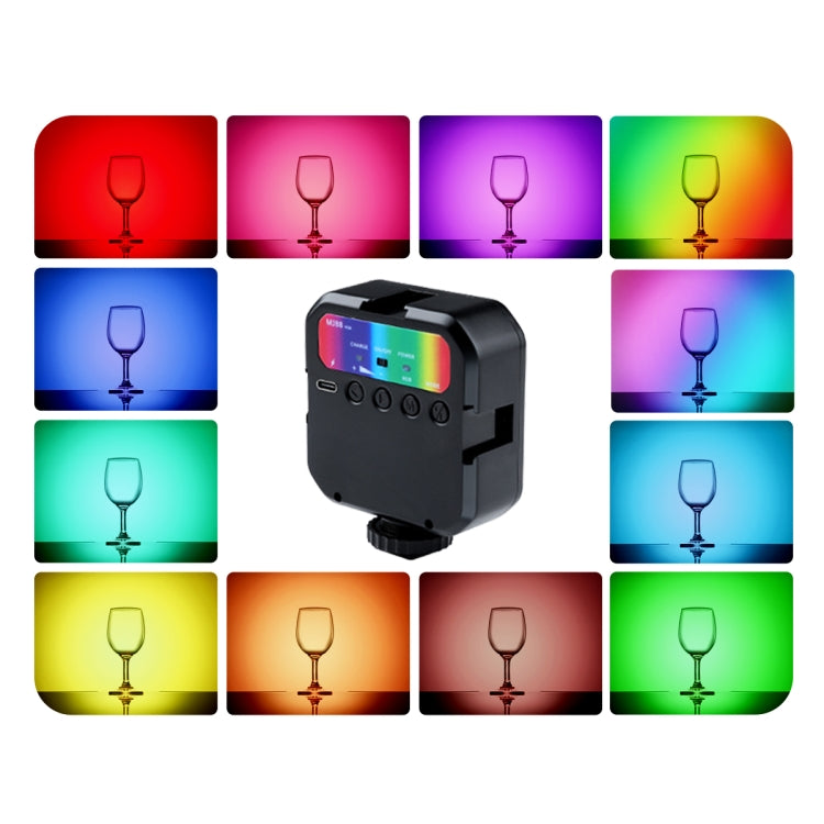MJ88 Pocket 3000-7000K+RGB Full Color Beauty Fill Light Handheld Camera Photography Streamer LED Light with Remote Control(Black)
