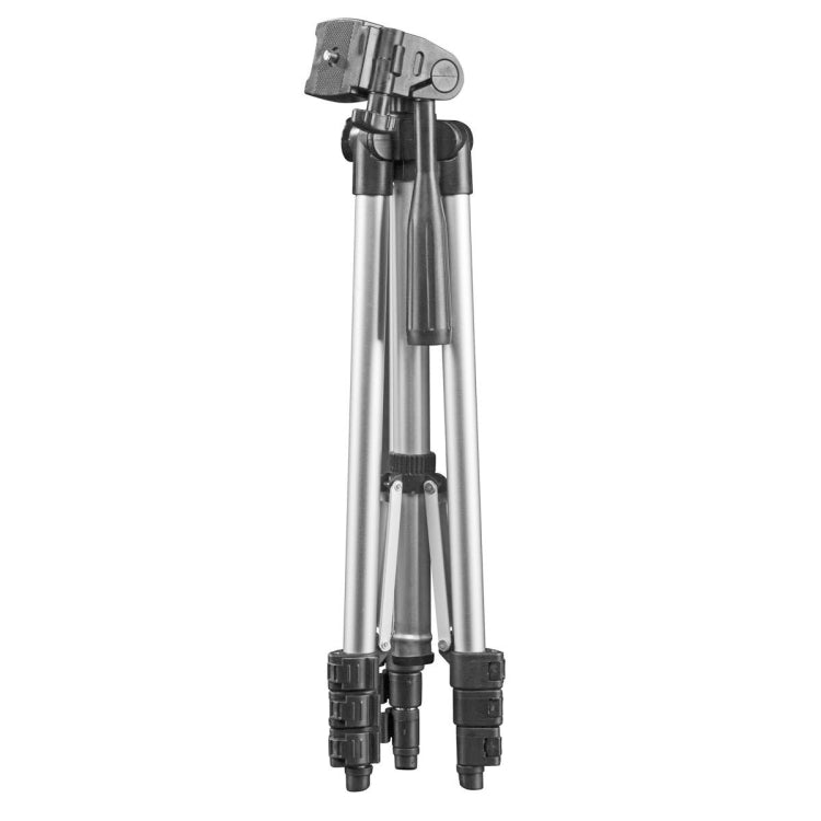 130cm 4-Section Folding Aluminum Alloy Tripod Mount with Three-Dimensional Head