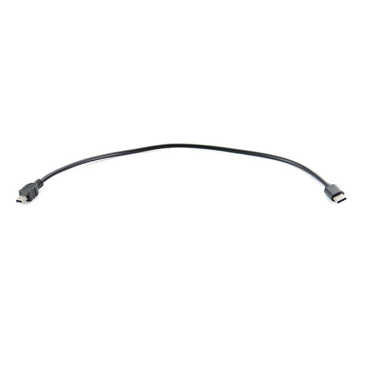 5 PCS 30cm Type-C / USB-C to Mini 5 Pin USB OTG Phone Data Cable for Canon (Black)