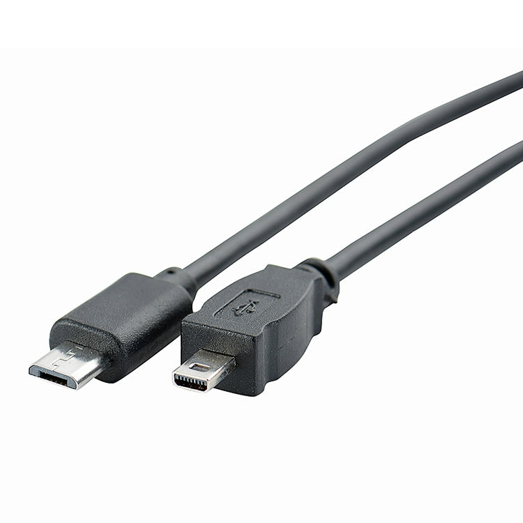 5 PCS 30cm Micro USB to Mini 8 Pin USB OTG Phone Data Cable for Nikon (Black)