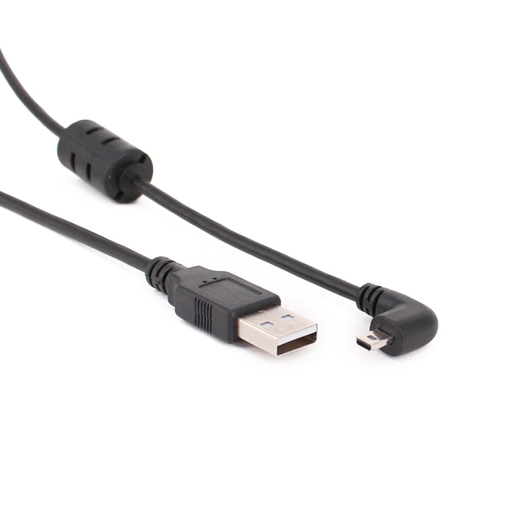 5 PCS 1.5m Elbow Mini 8 Pin USB to USB 2.0 Data Charging Cable for Nikon(Black)