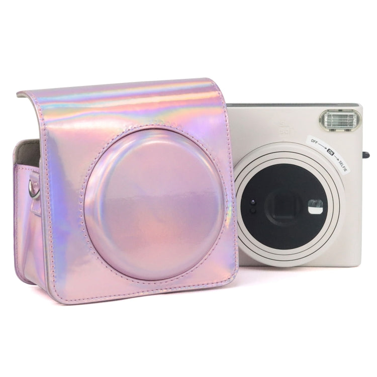 For FUJIFILM instax Square SQ1 Aurora Colorful PU Leather Camera Case Bag with Strap