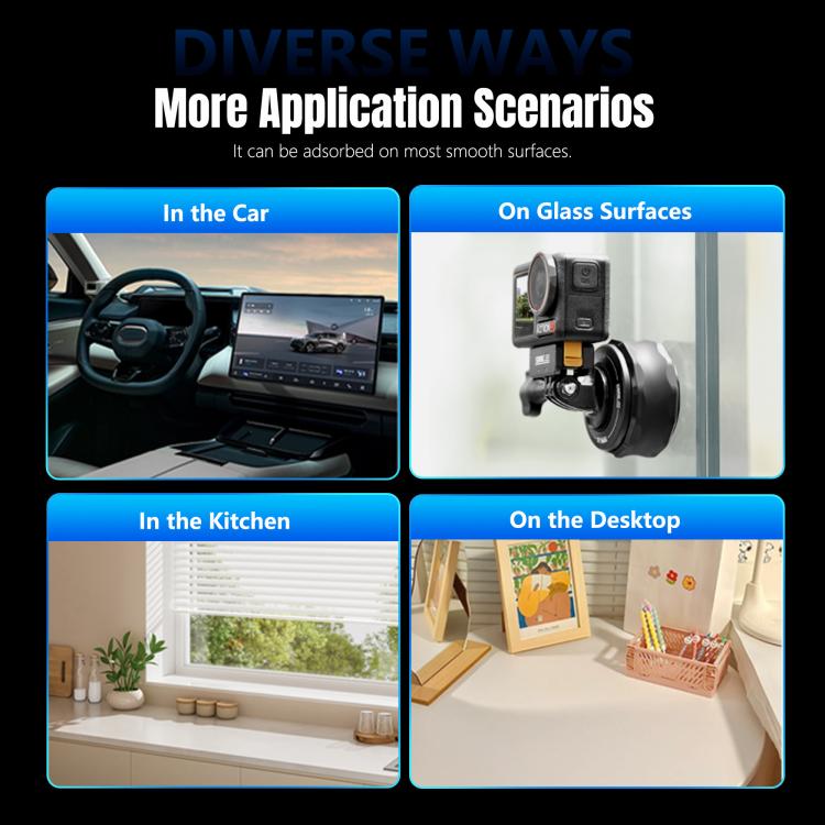 STARTRC Universal Electric Magnetic Suction Cup Mount  - Black