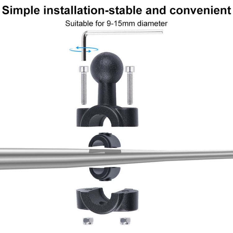 21mm Ballhead Car Front Seat Handlebar Fixed Mount Holder with Tripod Adapter & Screw for GoPro Hero11 Black / HERO10 Black /9 Black /8 Black /7 /6 /5 /5 Session /4 Session /4 /3+ /3 /2 /1, DJI Osmo Action and Other Action Cameras