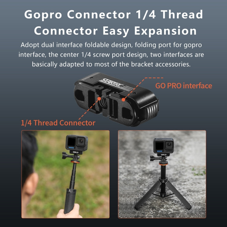 For GoPro HERO13 Black STARTRC Magnetic Quick Release Base Mount  - Black