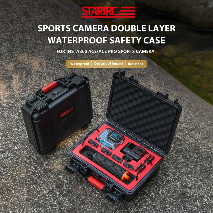 For Insta360 Ace / Ace Pro STARTRC Waterproof Dual-layer Suitcase Storage Box  - Black