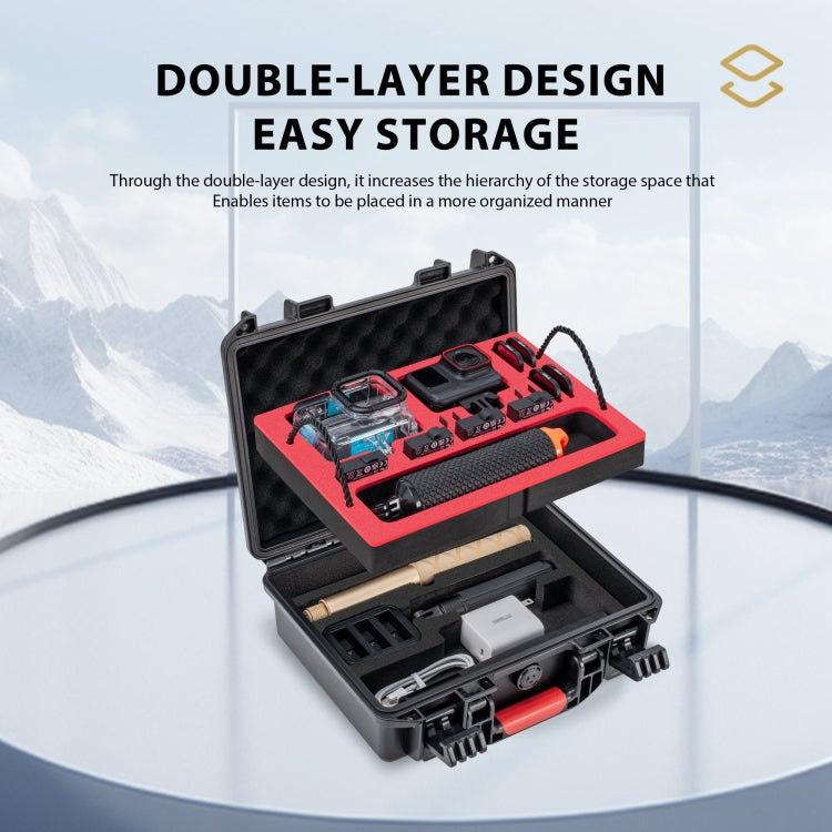 For Insta360 Ace / Ace Pro STARTRC Waterproof Dual-layer Suitcase Storage Box  - Black