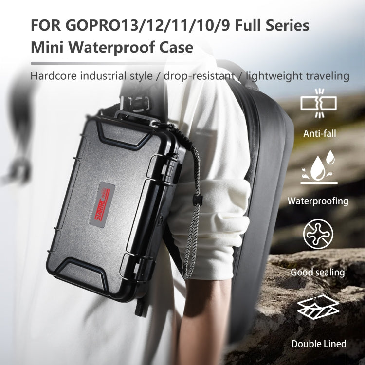 For GoPro HERO STARTRC Waterproof ABS Suitcase Shoulder Storage Box  - Black