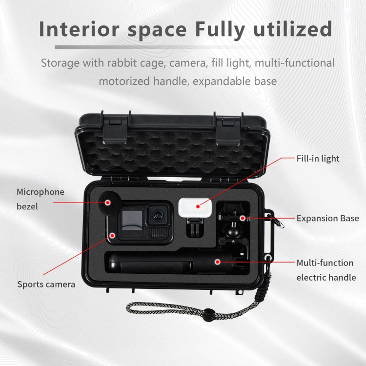 For GoPro HERO STARTRC Waterproof ABS Suitcase Shoulder Storage Box  - Black