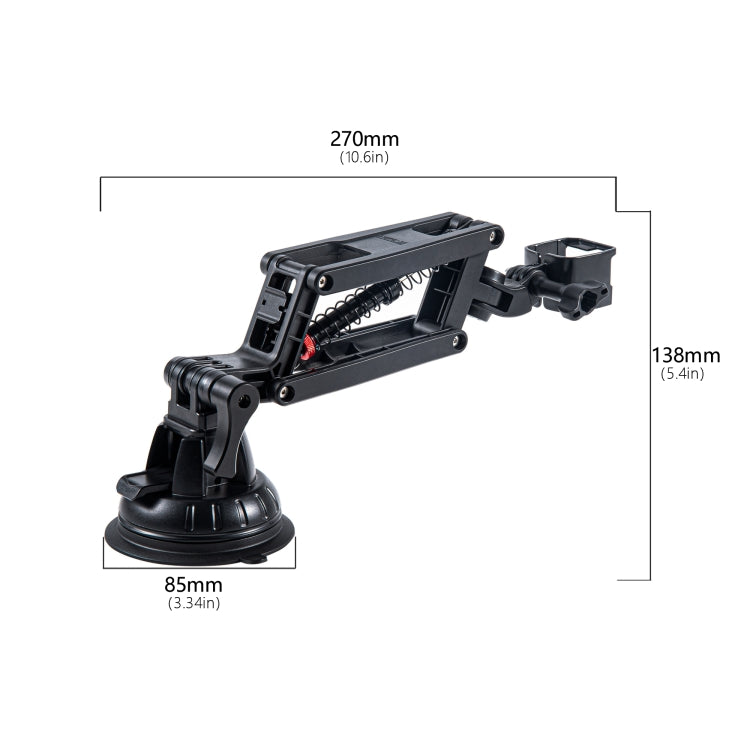 STARTRC Action Camera Suction Cup Car Mount Shock Absorbing Arm  - Black
