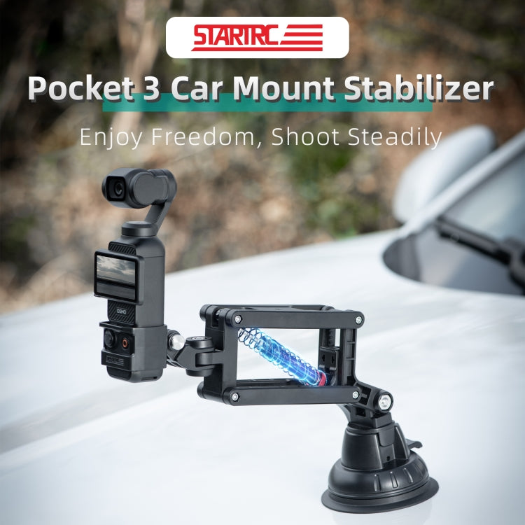 STARTRC Action Camera Suction Cup Car Mount Shock Absorbing Arm  - Black