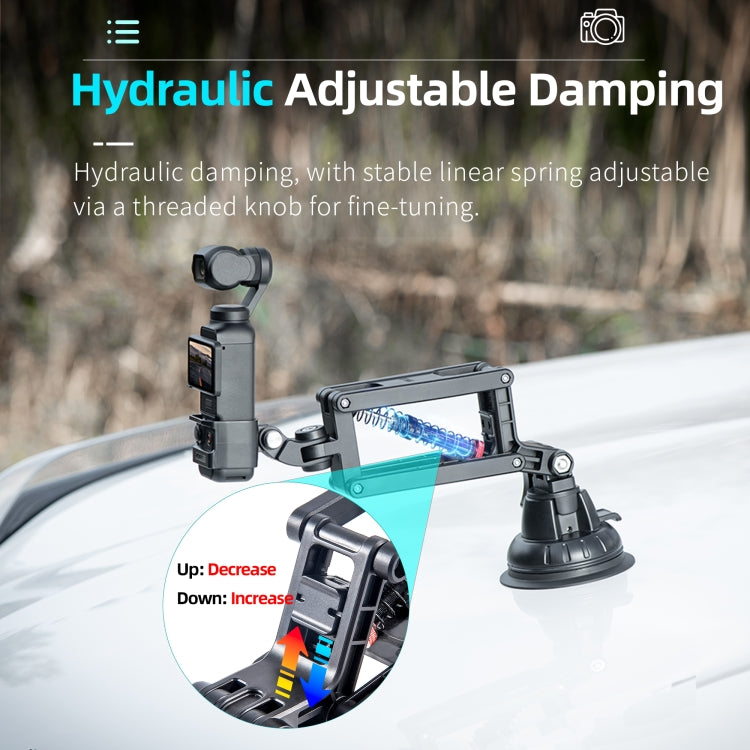 STARTRC Action Camera Suction Cup Car Mount Shock Absorbing Arm  - Black