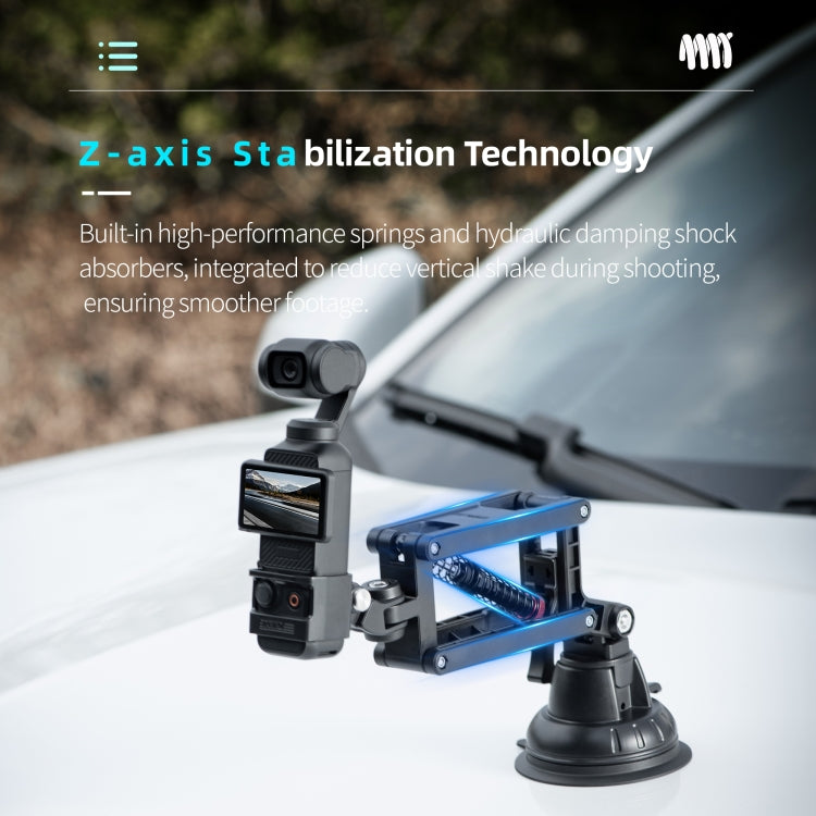 STARTRC Action Camera Suction Cup Car Mount Shock Absorbing Arm  - Black