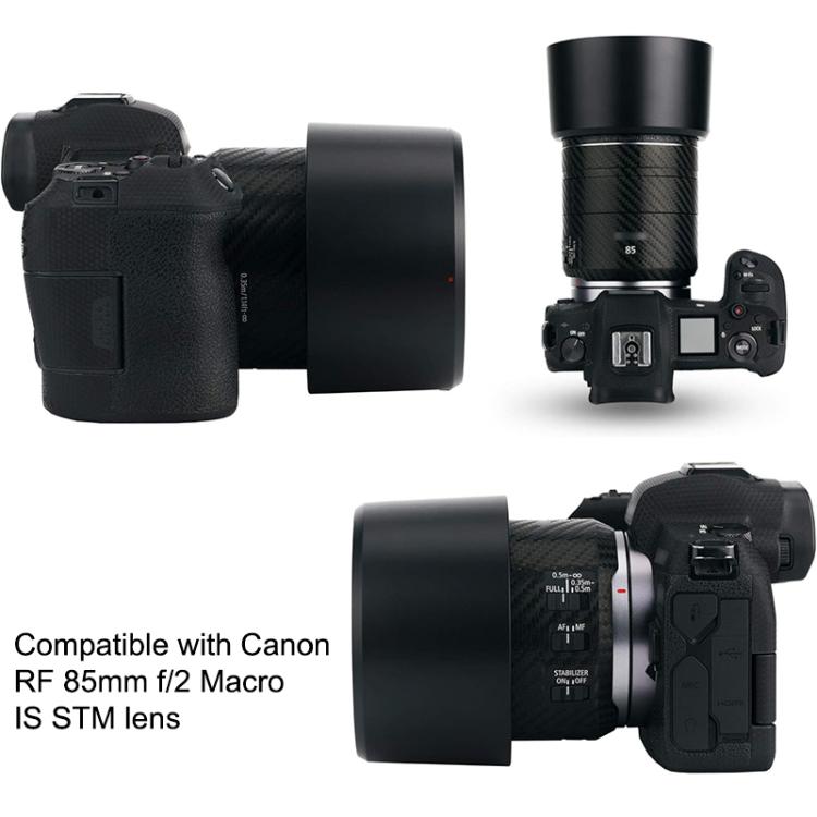 ET-77 Lens Hood Shade for Canon RF 85mm f/2 Macro IS STM Lens  - Black