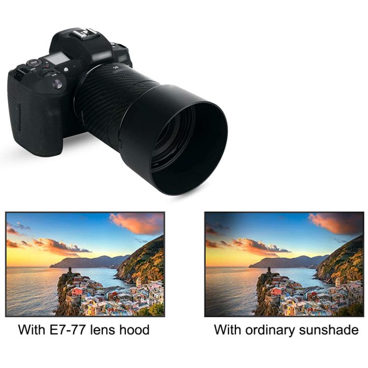 ET-77 Lens Hood Shade for Canon RF 85mm f/2 Macro IS STM Lens  - Black